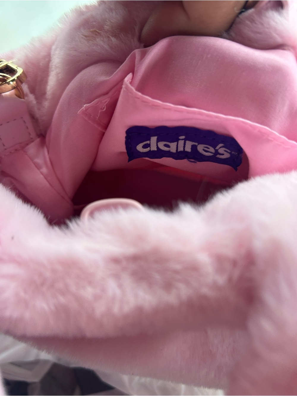 Cozy Pink Faux Fur Mini Tote Bag - Picture 4 of 7